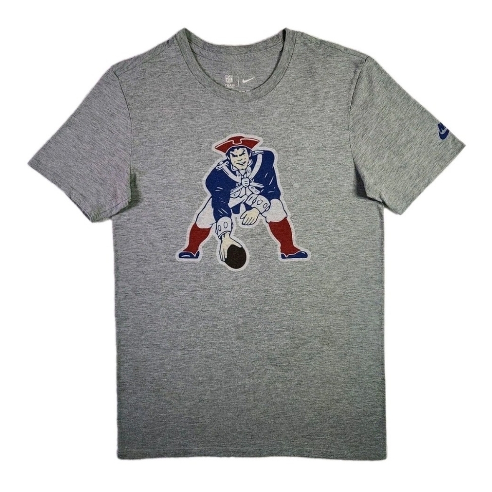 New England Patriots Nike Shirt Small Gray NFL Football Sportswear Unisex Tee